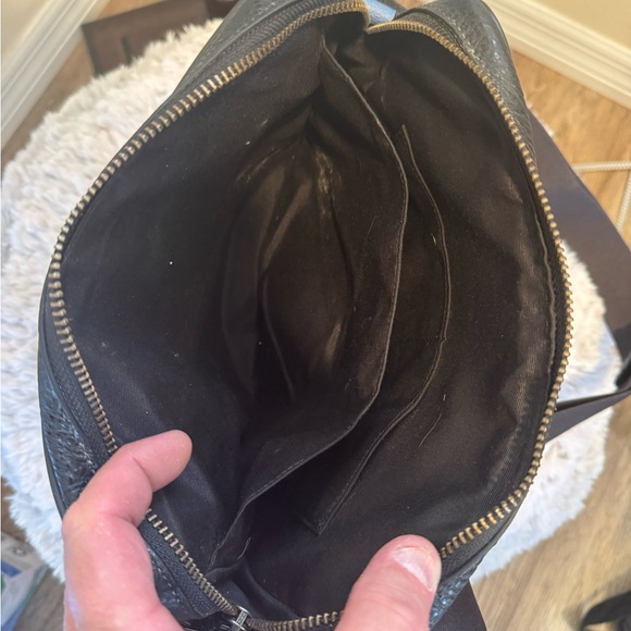 Coach Charles Camo Dusk Blue Pebble Leather Camera Crossbody Bag F29052 - Picture 3 of 6